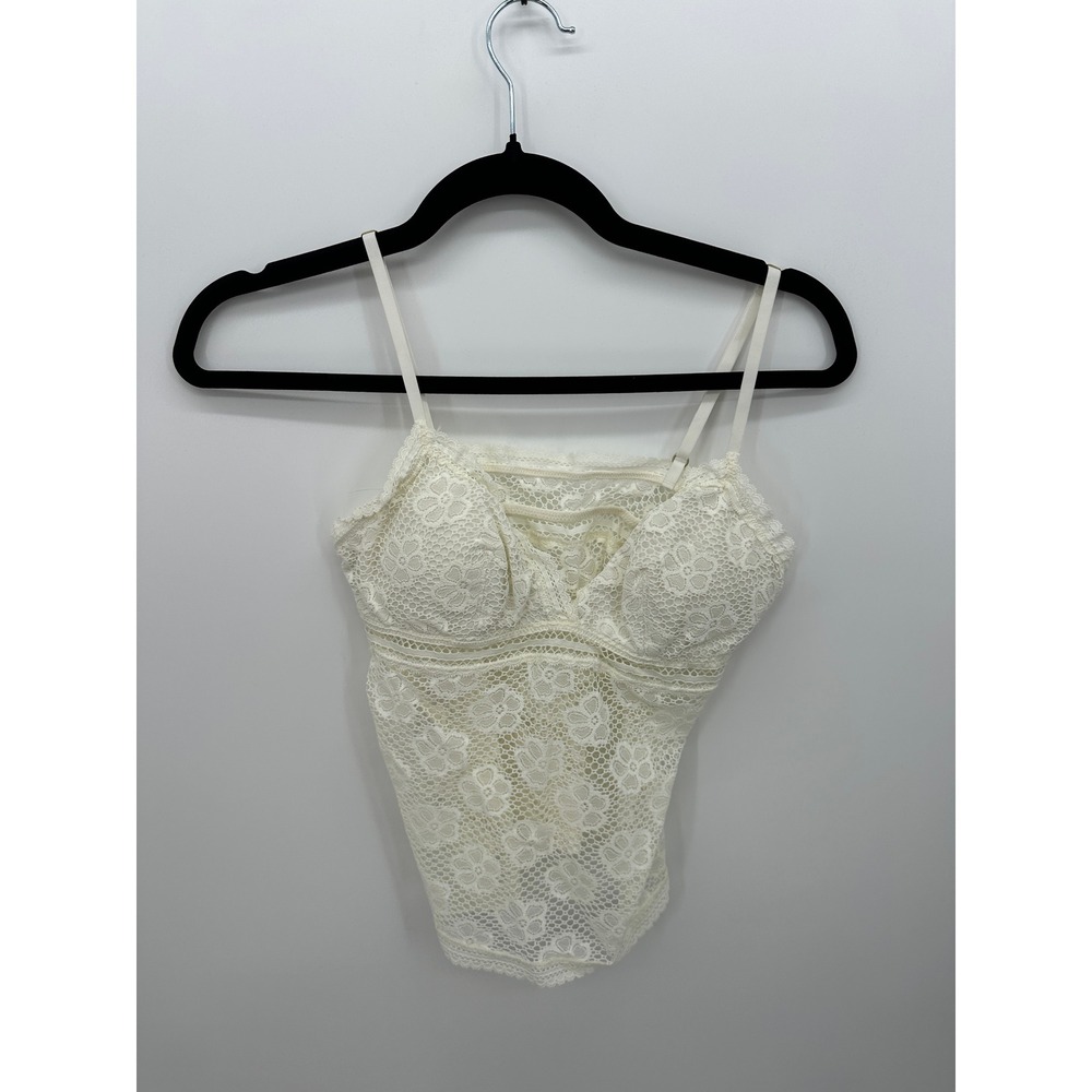 Aerie Cream Lace Babydoll Tank Top Sz S NWT Festival Boho Gypsy Y2K Coquette